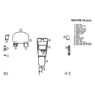 B&I® - 2D Blackwood Full Dash Kit (16 Pcs)