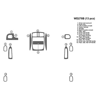 B&I® - 2D Blackwood Full Dash Kit (13 Pcs)