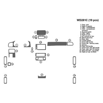 B&I® - 2D Factory Match Full Dash Kit (19 Pcs)