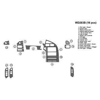 B&I® - 2D Blackwood Small Dash Kit (16 Pcs)