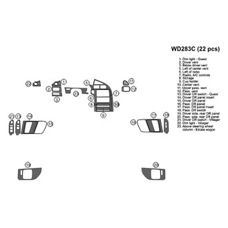 B&I® - 2D Blackwood Large Dash Kit (22 Pcs)