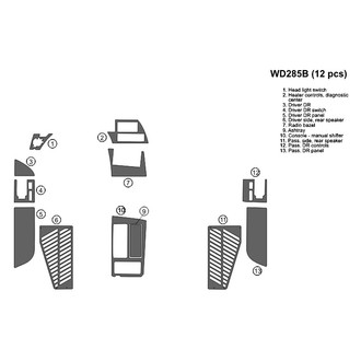 B&I® - 2D Blackwood Full Dash Kit (12 Pcs)