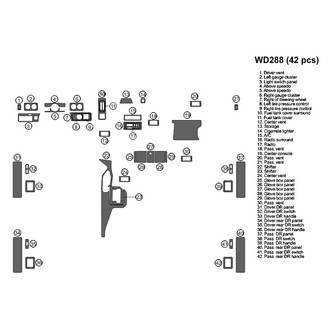 B&I® - 2D Blackwood Full Dash Kit (42 Pcs)