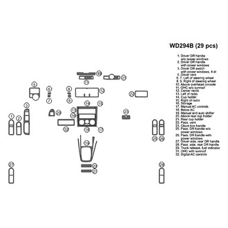 B&I® - 2D Blackwood Small Dash Kit (29 Pcs)
