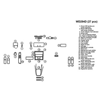 B&I® - 2D Blackwood Small Dash Kit (27 Pcs)
