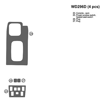 B&I® - 2D Blackwood Small Dash Kit (4 Pcs)