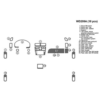 B&I® - 2D Black Brown Factory Match Large Dash Kit (18 Pcs)