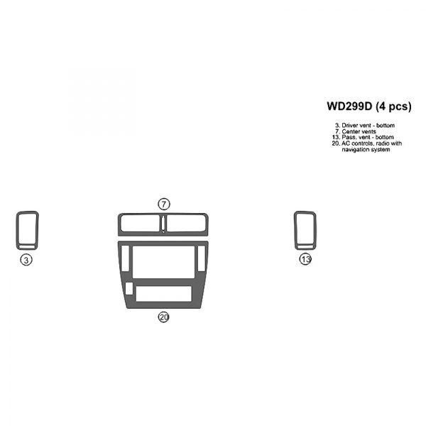 B&I® - 2D Small Dash Kit