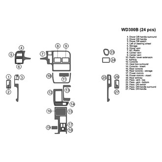 B&I® - 2D Blackwood Small Dash Kit (24 Pcs)