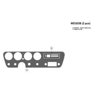 B-DASHさん専用 B&I® WD303B-DC6 - 2D Blue Fiber Full Dash Kit (2 Pcs)