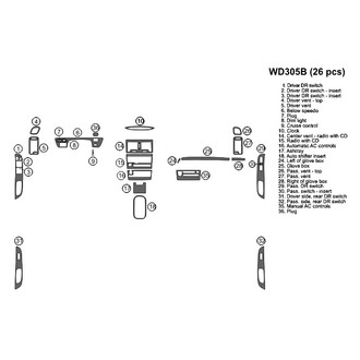 B&I® - 2D Blackwood Small Dash Kit (26 Pcs)