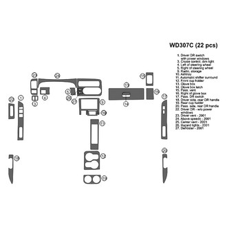 B&I® - 2D Blackwood Full Dash Kit (22 Pcs)