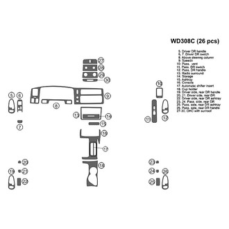 B&I® - 2D Blackwood Large Dash Kit (26 Pcs)