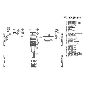 B&I® - 2D Blackwood Medium Dash Kit (31 Pcs)
