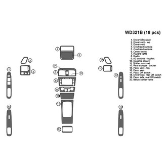 B&I® - 2D Blackwood Full Dash Kit (18 Pcs)