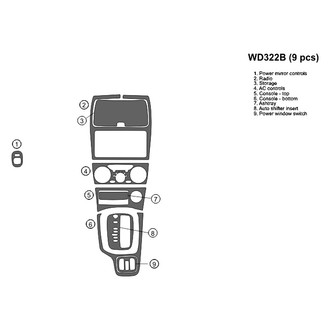 B&I® - 2D Blackwood Small Dash Kit (9 Pcs)
