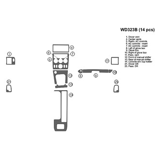 B&I® - 2D Blackwood Small Dash Kit (14 Pcs)