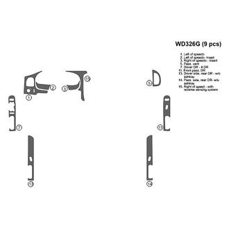 B&I® - 2D Blackwood Small Dash Kit (9 Pcs)