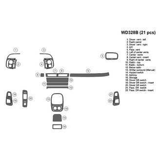 B&I® - 2D Blackwood Small Dash Kit (21 Pcs)