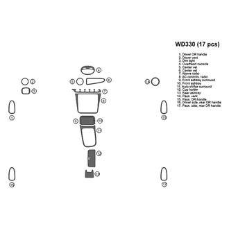 B&I® - 2D Blackwood Full Dash Kit (17 Pcs)