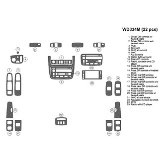 B&I® WD334M-SZB - 2D Factory Match Main Dash Kit (22 Pcs)