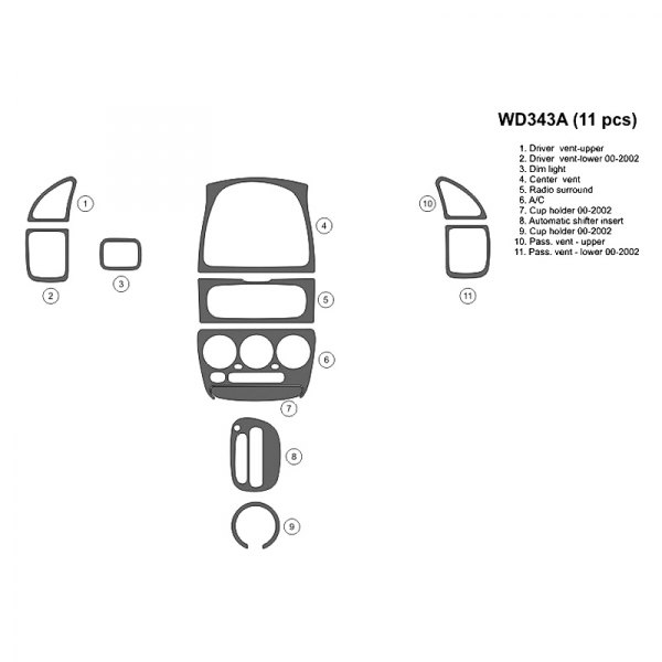 B&I® - 2D Full Dash Kit