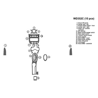 B&I® - 2D Blackwood Small Dash Kit (15 Pcs)