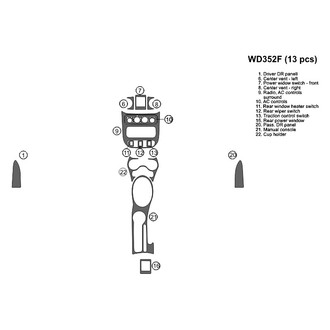 B&I® - 2D Blackwood Small Dash Kit (13 Pcs)