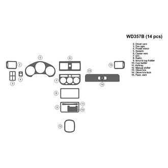 B&I® - 2D Blackwood Small Dash Kit (14 Pcs)
