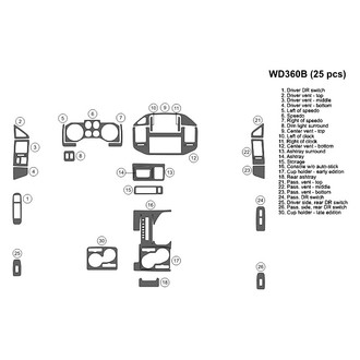 B&I® - 2D Blackwood Small Dash Kit (25 Pcs)