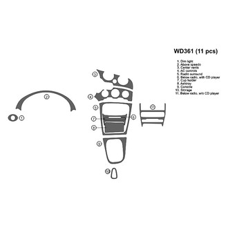 B&I® - 2D Blackwood Full Dash Kit (11 Pcs)