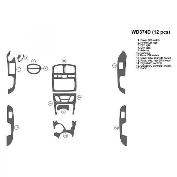 B&I® - 2D Full Dash Kit