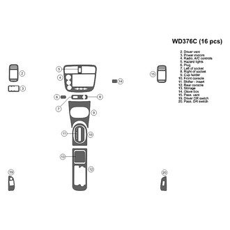 B&I® - 2D Blackwood Full Dash Kit (16 Pcs)
