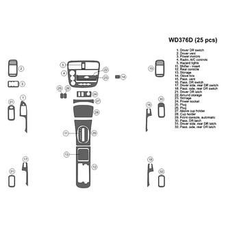 B&I® - 2D Blackwood Large Dash Kit (25 Pcs)