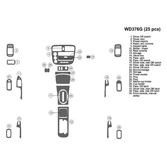 B&I® - 2D Blackwood Large Dash Kit (25 Pcs)