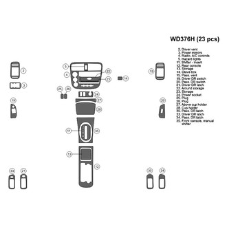 B&I® - 2D Blackwood Large Dash Kit (23 Pcs)