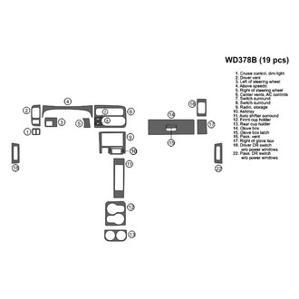 B&I® - 2D Blackwood Full Dash Kit (19 Pcs)