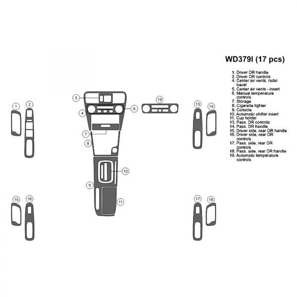 B&I® - 2D Large Dash Kit (17 Pcs)