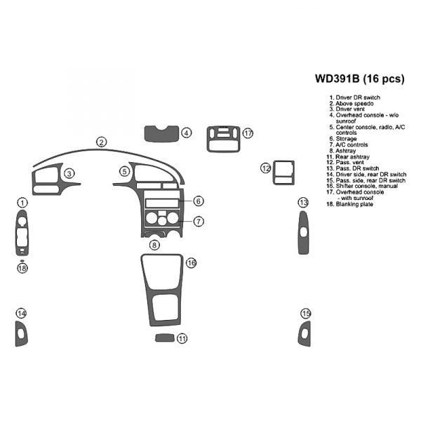 B&I® - 2D Full Dash Kit