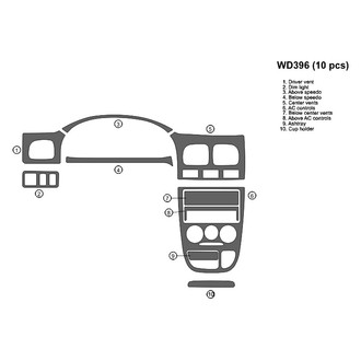 B&I® - 2D Blackwood Full Dash Kit (10 Pcs)
