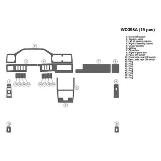 B&I® - 2D Blackwood Large Dash Kit (19 Pcs)