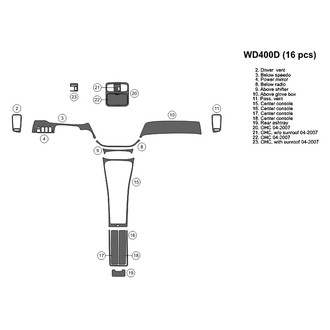 B&I® - 2D Factory Match Full Dash Kit (16 Pcs)