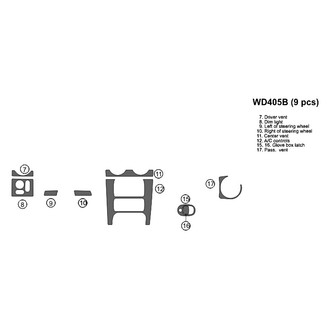 B&I® - 2D Blackwood Small Dash Kit (9 Pcs)
