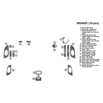 B&I® - 2D Factory Match Full Dash Kit (19 Pcs)