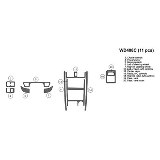 B&I® - 2D Blackwood Small Dash Kit (11 Pcs)