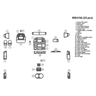 B&I® - 2D Bronze Factory Match Full Dash Kit (25 Pcs)