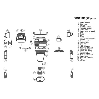 B&I® - 2D Bronze Factory Match Full Dash Kit (27 Pcs)