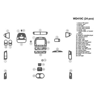 B&I® - 2D Bronze Factory Match Full Dash Kit (24 Pcs)