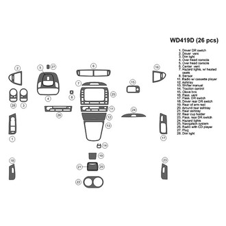 B&I® - 2D Bronze Factory Match Full Dash Kit (26 Pcs)