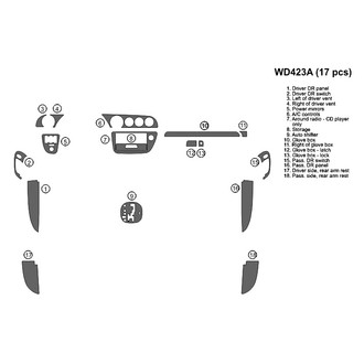 B&I® - 2D Blackwood Full Dash Kit (17 Pcs)